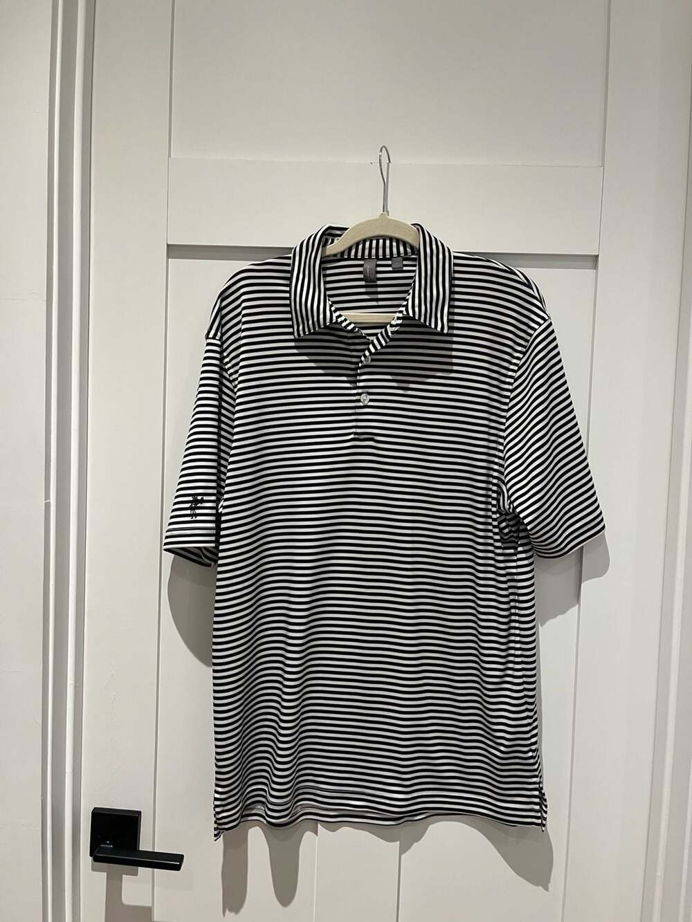 Ashworth Men's Striped Golf Polo Shirt Size Large